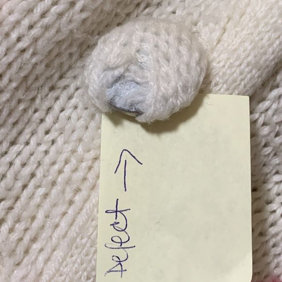 VTG 50s Carol Brent Cardigan Sweater Hand Painted Floral Granny Cottage Core L - Picture 15 of 16